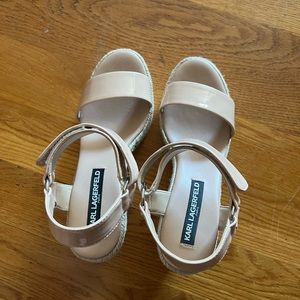 Karl Lagerfeld Paris Cascada Espadrille Wedge Sandals